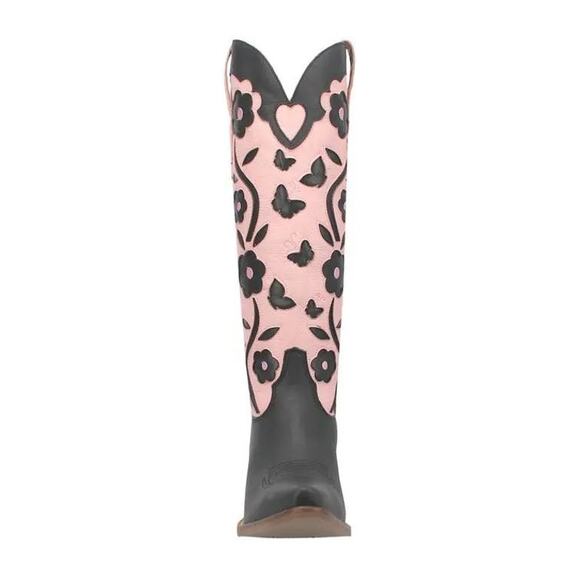 NWT Dingo Goodness Gracious Leather Floral Western Boot Black/Pink Size 7.5 - Picture 3 of 9